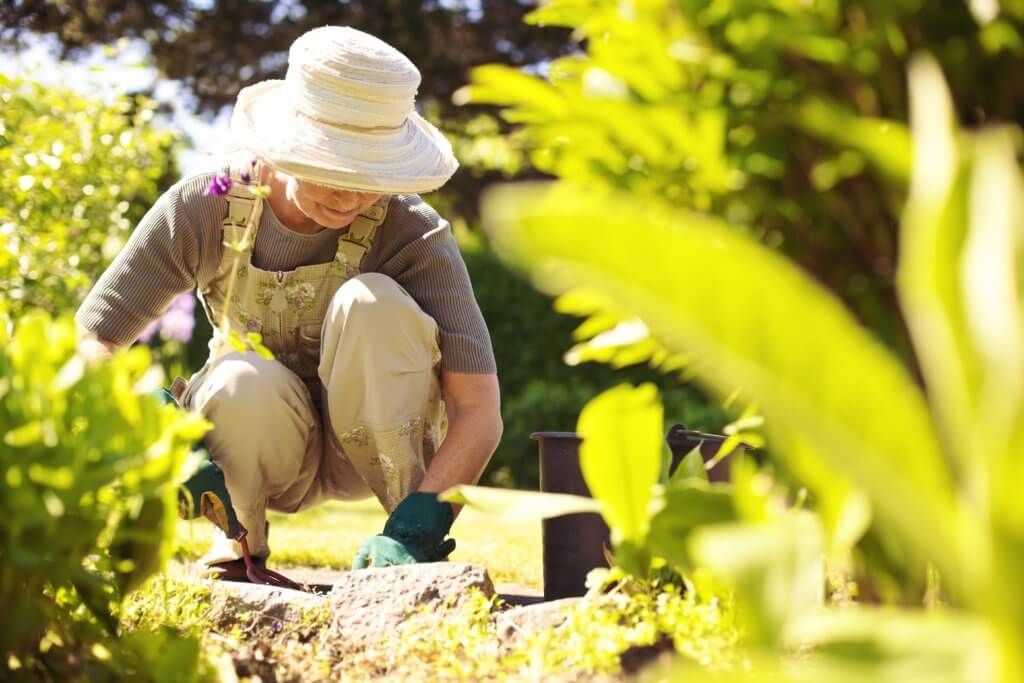 woman gardening