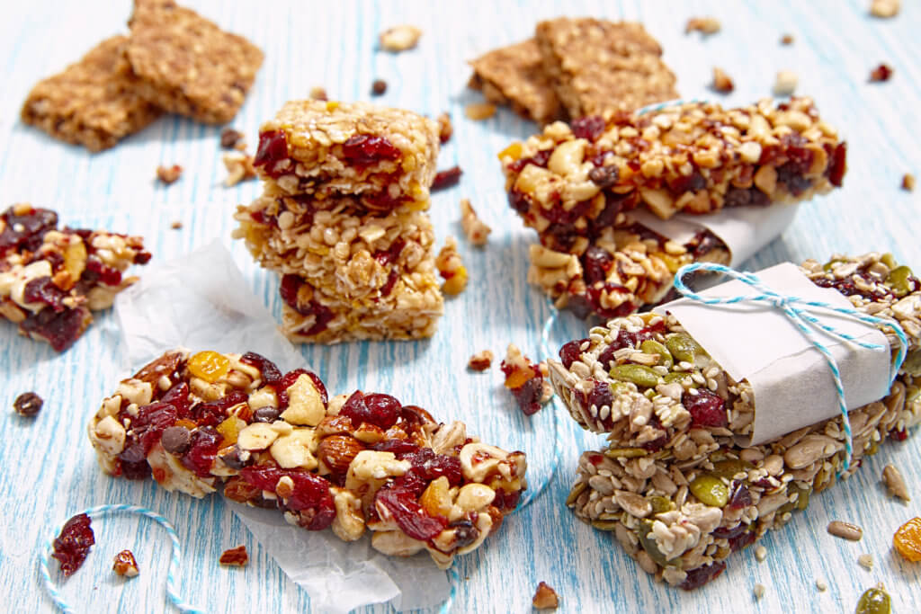 fruit and nut bar for high intensity interval training