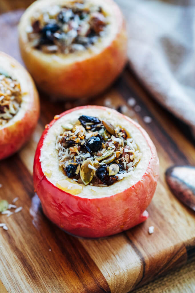 paleo almond butter baked apples