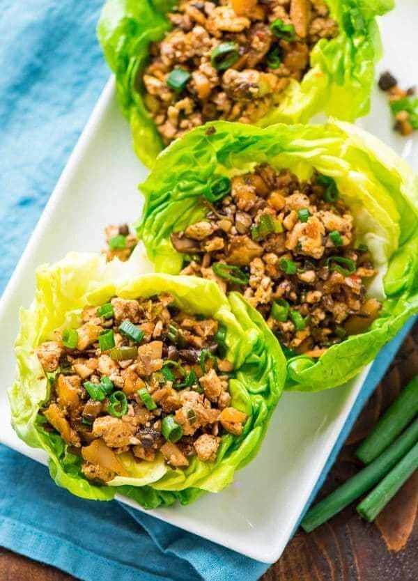 fall vegetarian lettuce wraps
