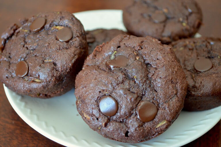 keto chocolate zucchini muffins