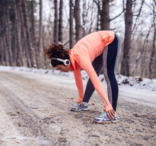 working out in winter