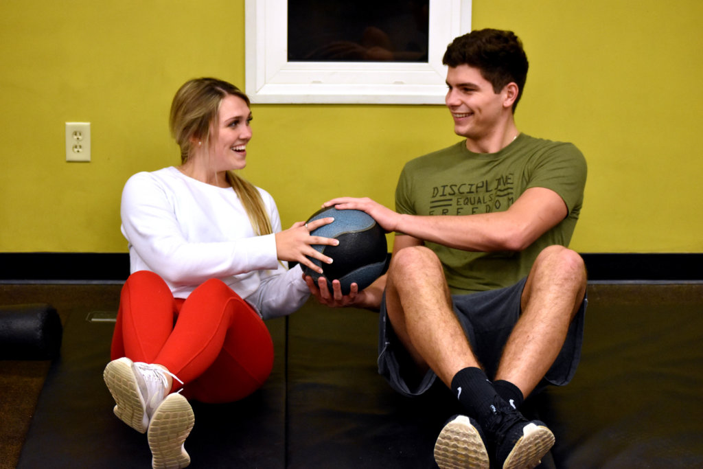 couple exercising together